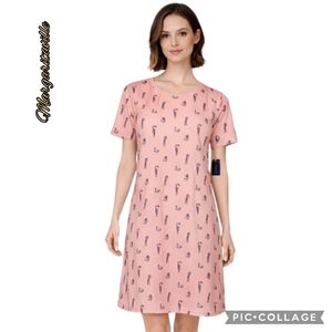 Margaritaville dress multi color parrot print t-shirt fabric sz med nwt